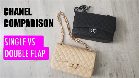 chanel medium single flap|chanel single flap vs double.